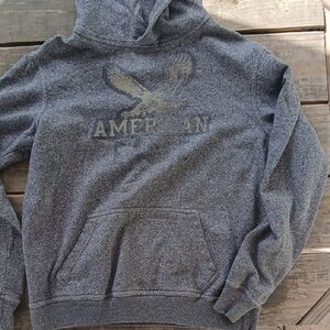 American Eagle Outfitters Men's Charcoal Hoodie